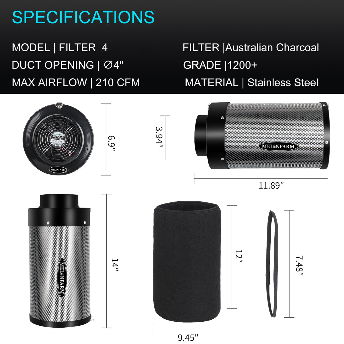 Built-in adjustable-speed fan allows customizable airflow for different setups.