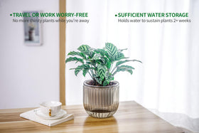 Melphoe inner pot with 12 drainage holes promotes air flow to roots.