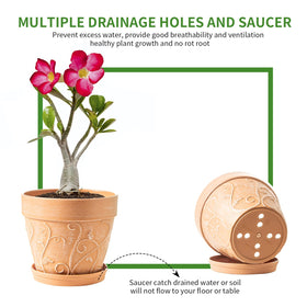 Melphoe saucer set paired with plant pots to protect surfaces.