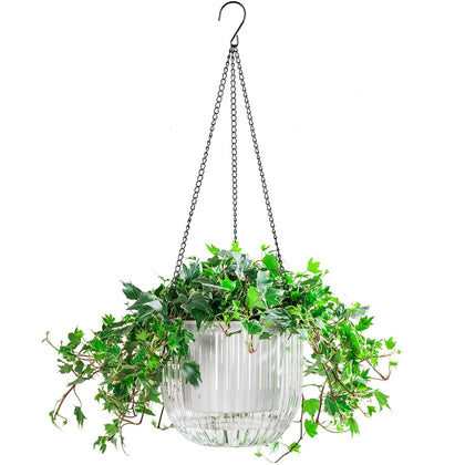 Melphoe self-watering hanging planter outer pot—durable basket for outdoor spaces.