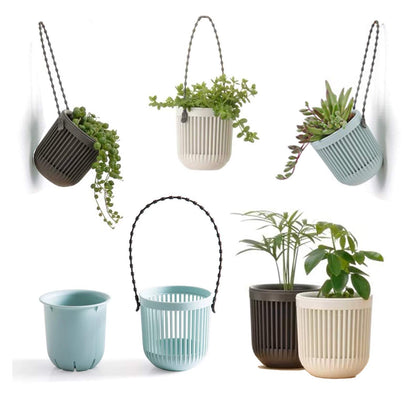Melphoe succulent planters with drainage designed for hanging displays