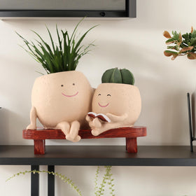 Meltset M small-plant friendly planter for cacti, herbs, and succulents.