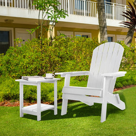 Meluvici easy assembly Adirondack table; quick setup in minutes.
