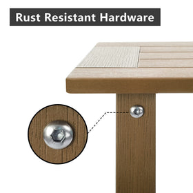 Meluvici easy-clean surface simplifies maintenance after outdoor gatherings.