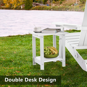 Meluvici indoor-outdoor patio side table; versatile for indoor and outdoor spaces.