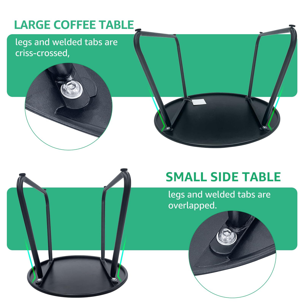 Meluvici non-slip bottom screws protecting floors while stabilizing tables.