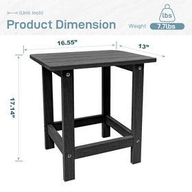 Meluvici outdoor side table with easy cleaning and maintenance.