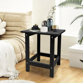 Meluvici outdoor side table textured HDPS surface for durability.