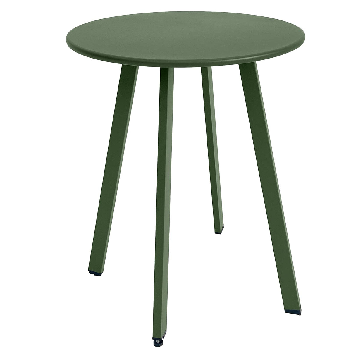 Meluvici Outdoor Table round steel top—weatherproof surface ideal for patios.