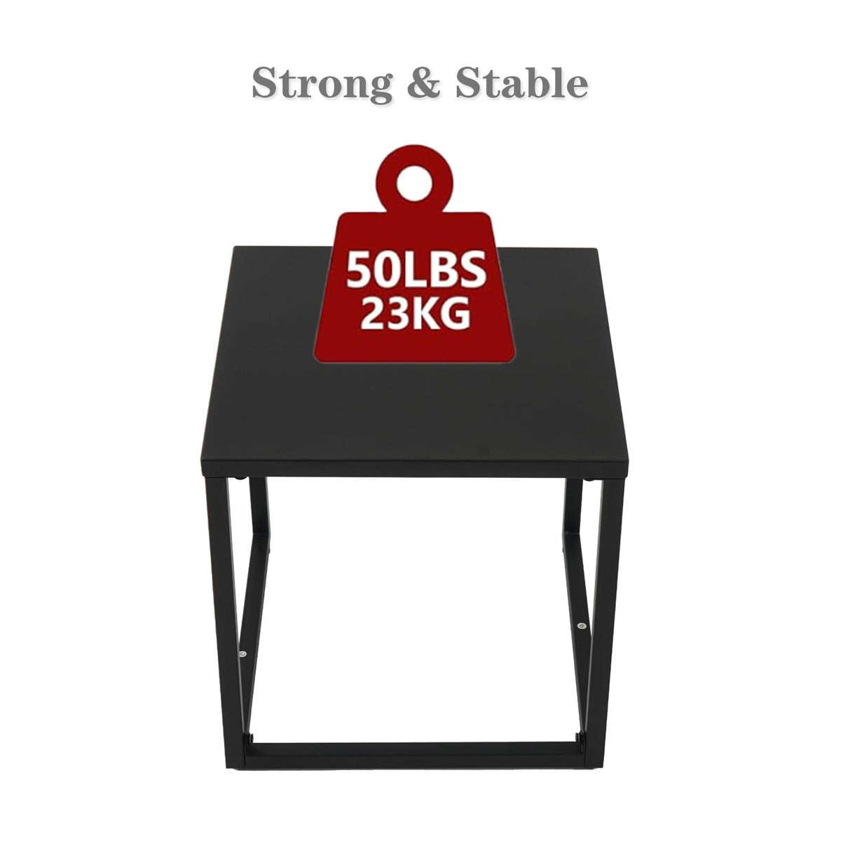 Meluvici black finish adds a sleek, modern touch to any area.
