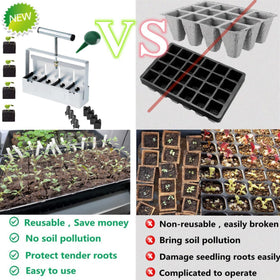 MELVTATA five-outlet seed dispenser controls seed flow
