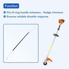 Memiuyelay throttle cable black-silver design offers professional appearance and easy inspection.