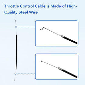Memiuyelay throttle cable metal-core design improves bending resistance for long-lasting performance.