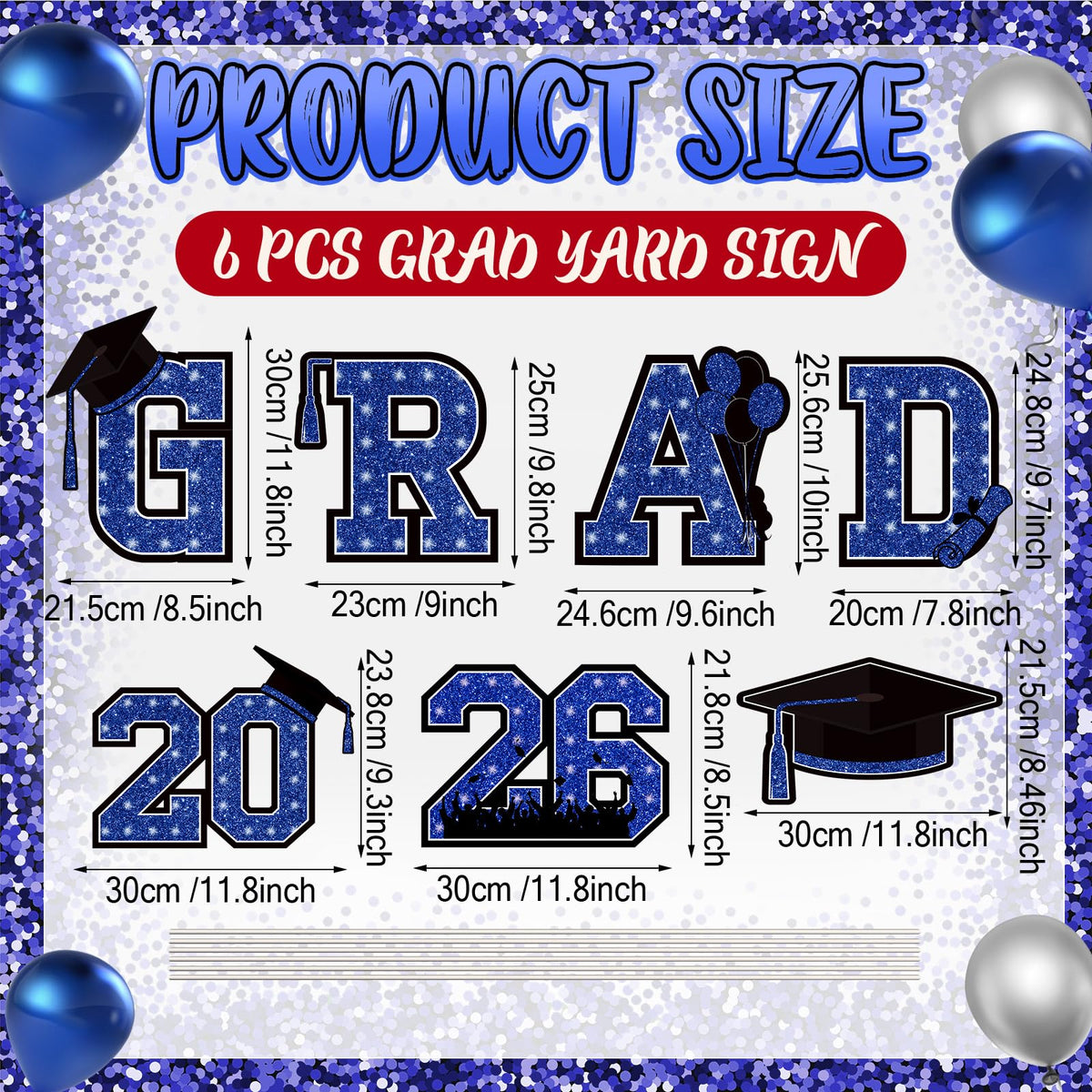 Memorywuu 2026 grad yard signs displayed outdoors highly visible.