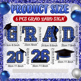 Memorywuu 2026 grad yard signs displayed outdoors highly visible.