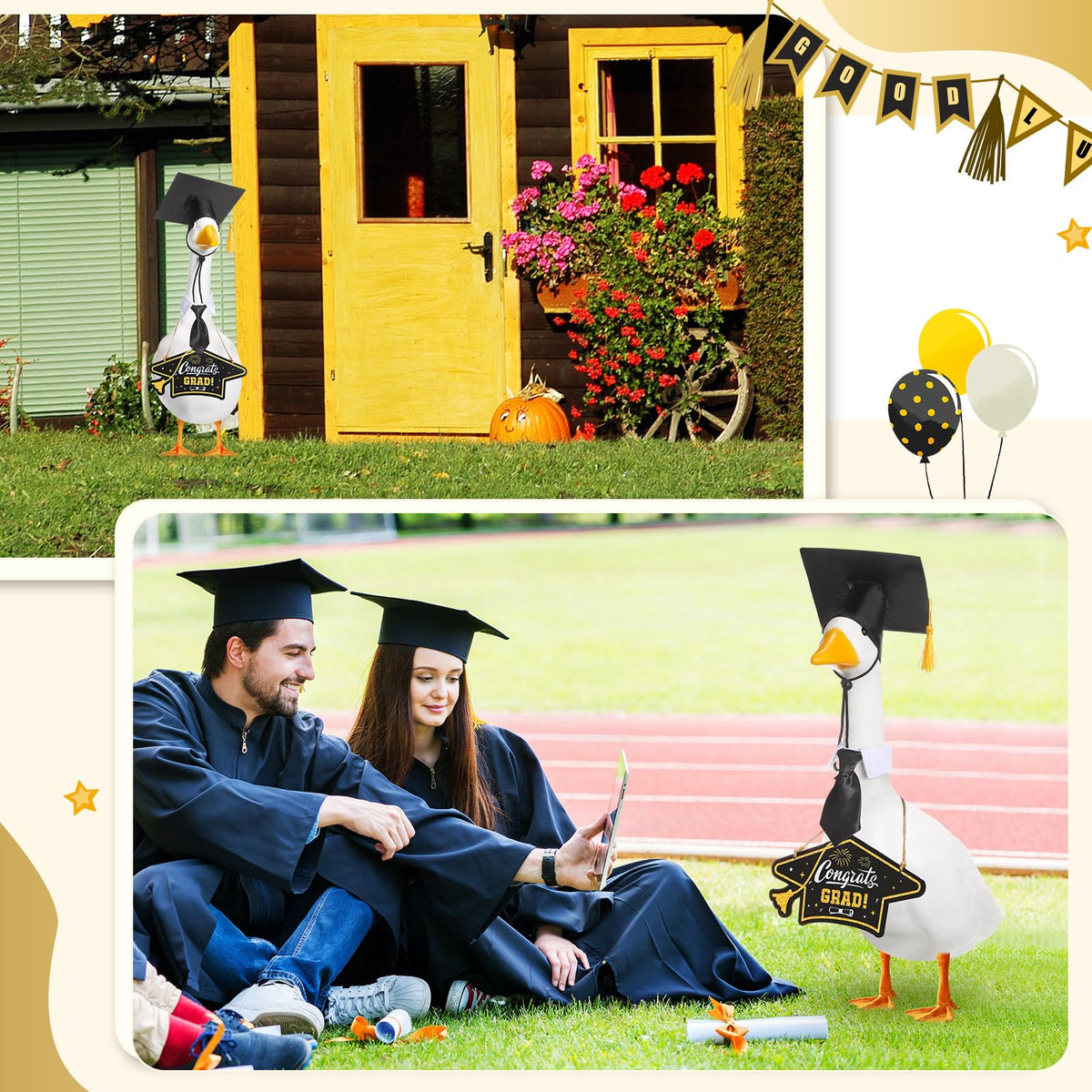 Memorywuu 23-inch goose fit ensures easy dressing for most standard lawn geese.