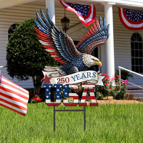 Memorywuu 250th anniversary yard sign with stake for outdoor display and celebration.