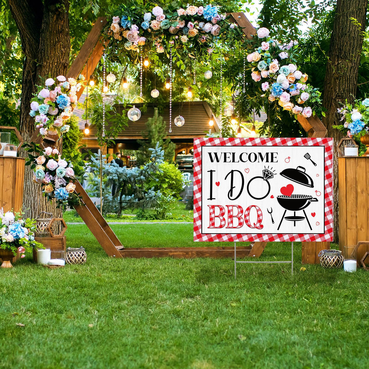 Memorywuu anniversary BBQ party decor adds versatile outdoor charm