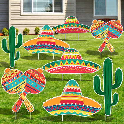 Memorywuu Cinco de Mayo yard sign sombrero for festive outdoor decor