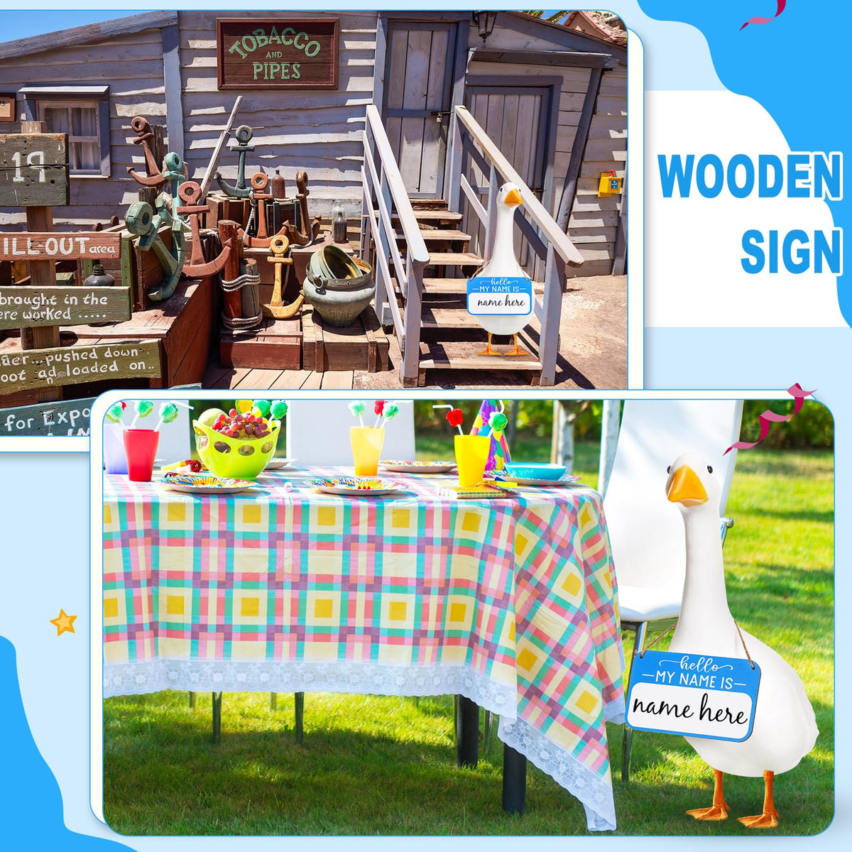 Memorywuu durable wooden sign with clear print stays legible outdoors.