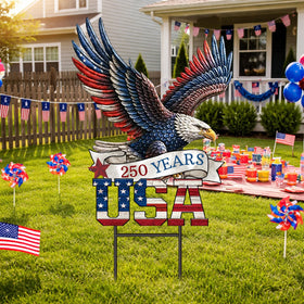 Memorywuu eagle and flag design close-up for patriotic decor.