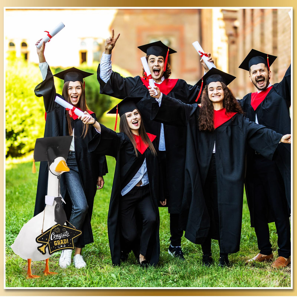 Memorywuu Graduation garden decor transforms patios into festive celebration spaces.