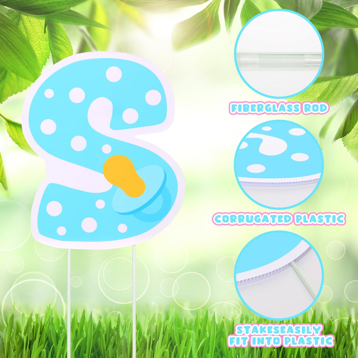 Memorywuu Gender reveal signs offer a charming photo backdrop for baby arrivals.