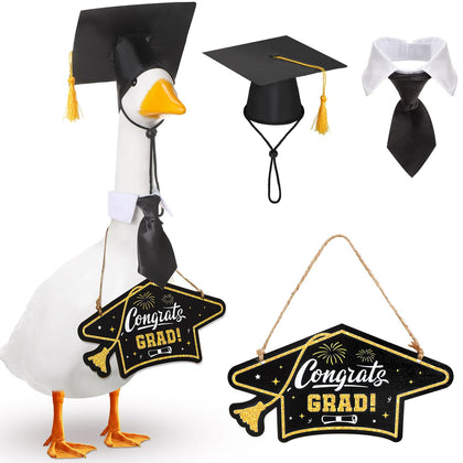 Memorywuu Graduation Porch Goose Sign brightens lawns for festive graduation decor.