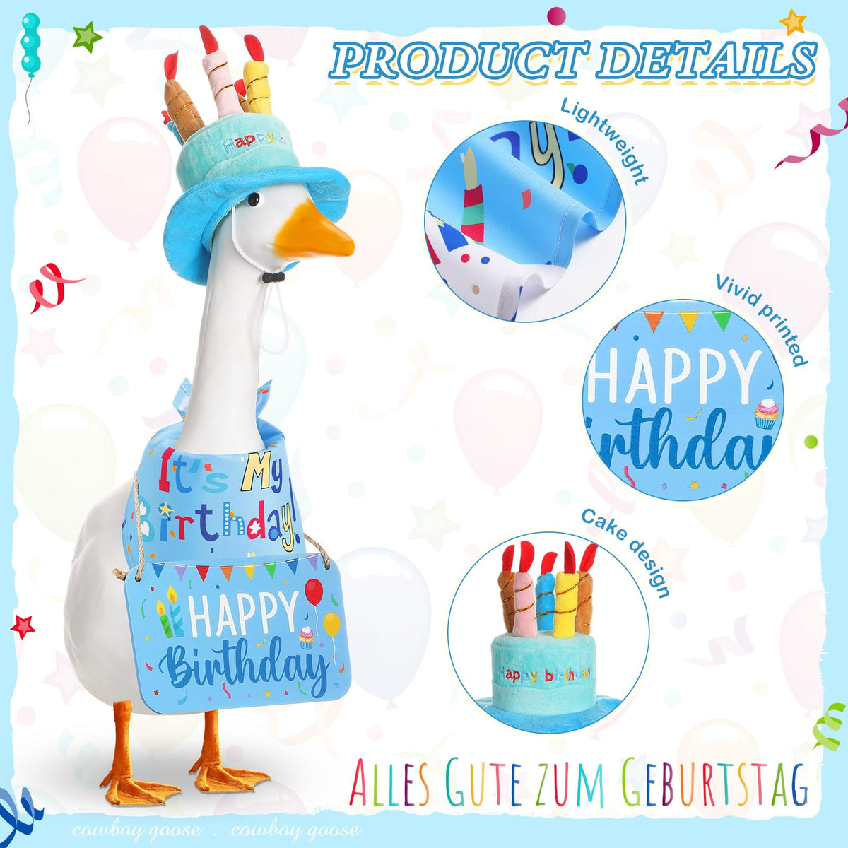 Memorywuu Wooden sign reading Happy Birthday for yard display