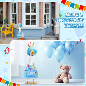 Memorywuu Bright birthday decor for yard goose on patio or garden