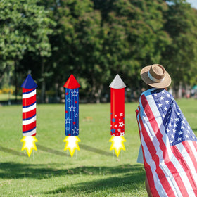 Memorywuu Independence Day party signs pack—creates a coordinated patriotic display.
