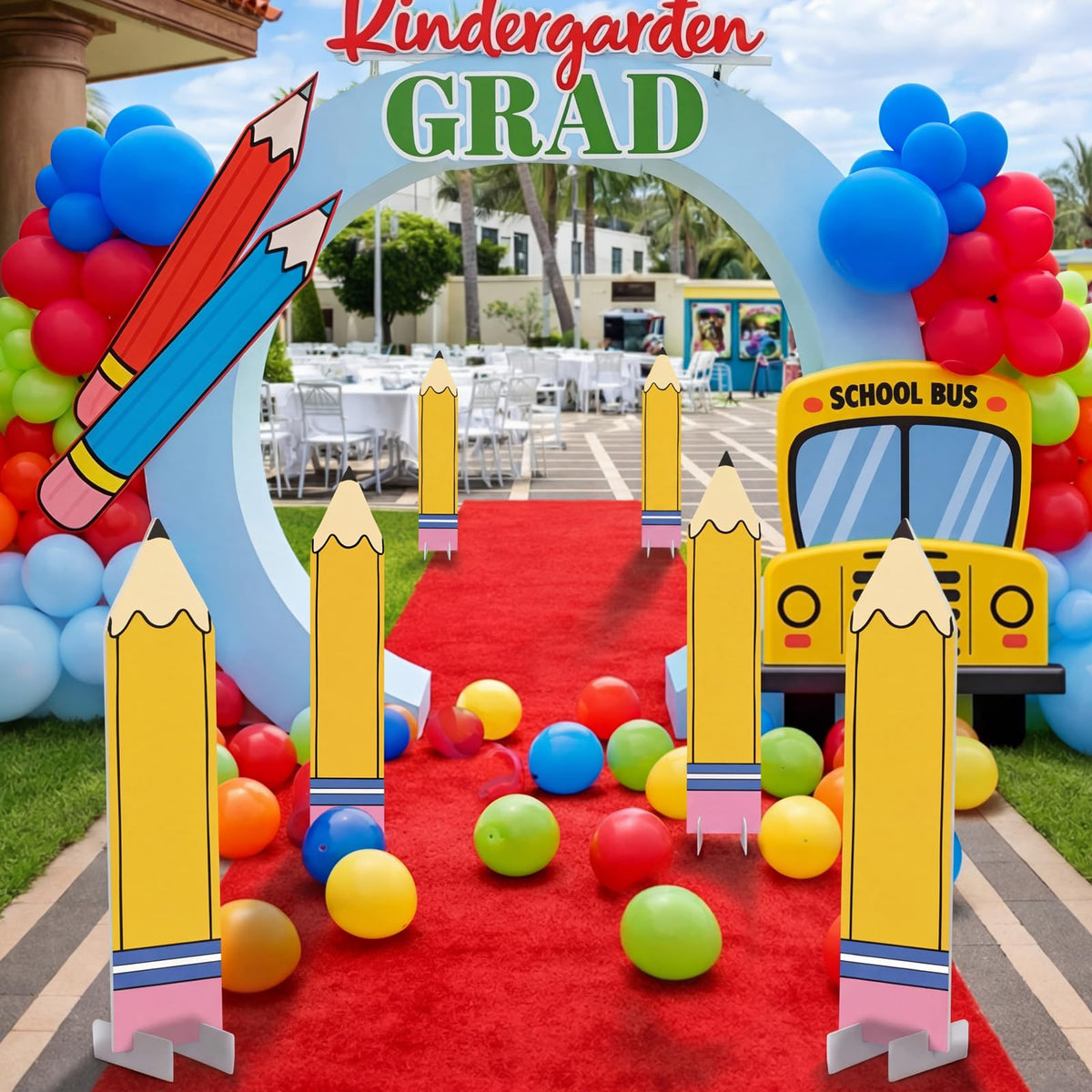 Memorywuu kindergarten pencil pattern illustration adds a playful back-to-school vibe to classrooms.