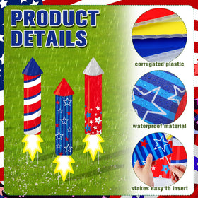 Memorywuu outdoor decor firework garden sign—easy installation for quick festive setup.