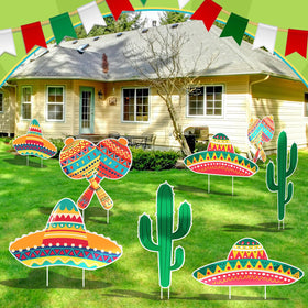Memorywuu outdoor garden fiesta signs ideal for patios and lawns