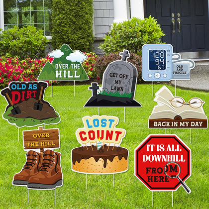 Memorywuu over-the-hill boot-shaped sign adds playful yard party charm for outdoor decor