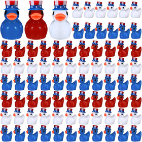 Memorywuu patriotic mini resin ducks in red, white, blue add festive charm to any shelf.