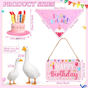 Memorywuu pink triangle scarf decor wraps the goose for seasonal styling