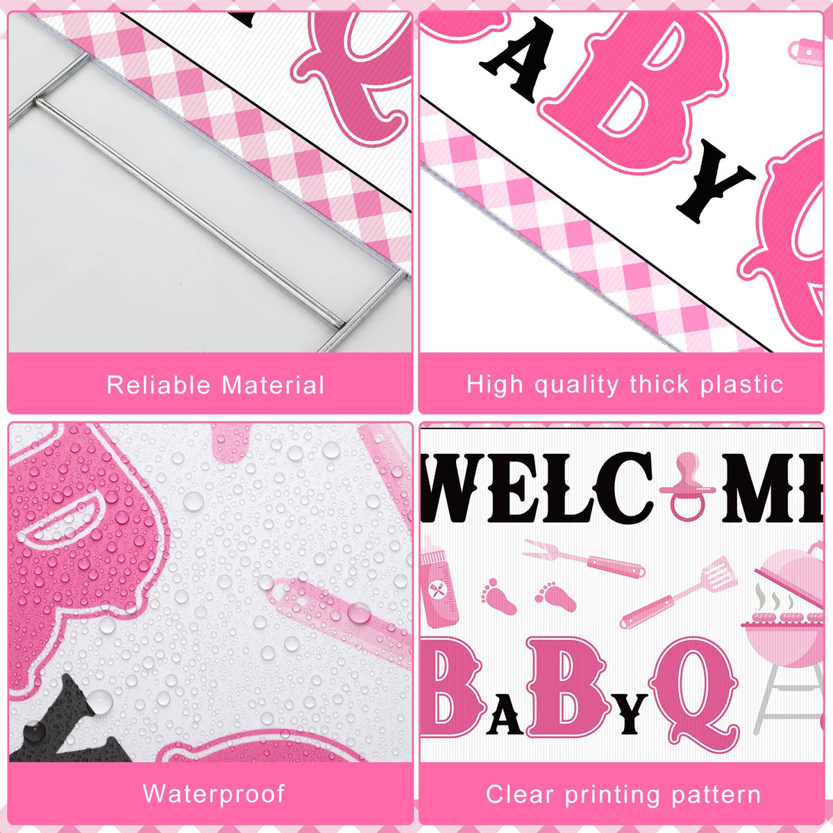 Memorywuu pink welcome sign with bright text for clear visibility.
