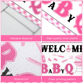 Memorywuu pink welcome sign with bright text for clear visibility.