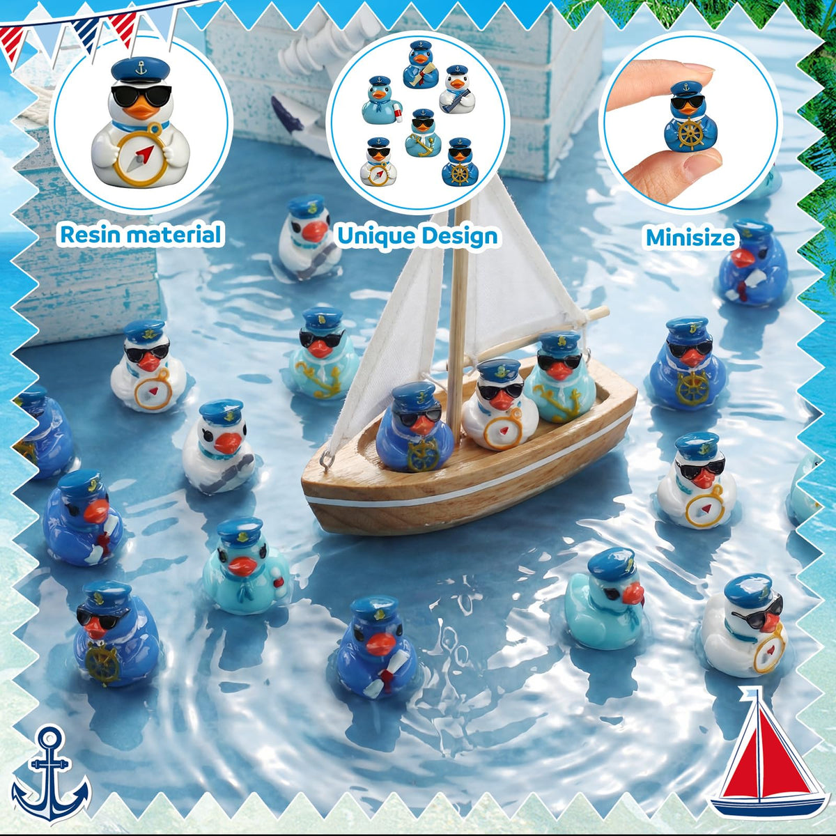 Memorywuu compact resin ducks durable for crafts and decorations.