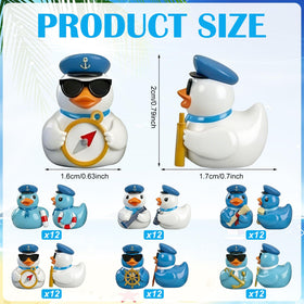 Memorywuu blue resin sailor ducks with outfits ideal for cruise-themed favors.