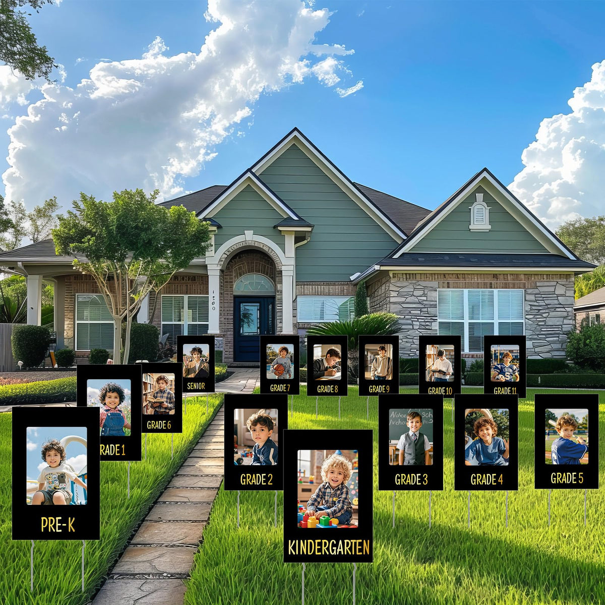 Memorywuu stake-in-ground display for quick outdoor setup.