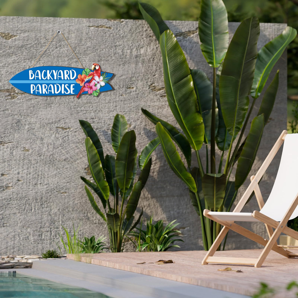 Memorywuu backyard-paradise decor fits patios, gardens, tiki bars, and more.