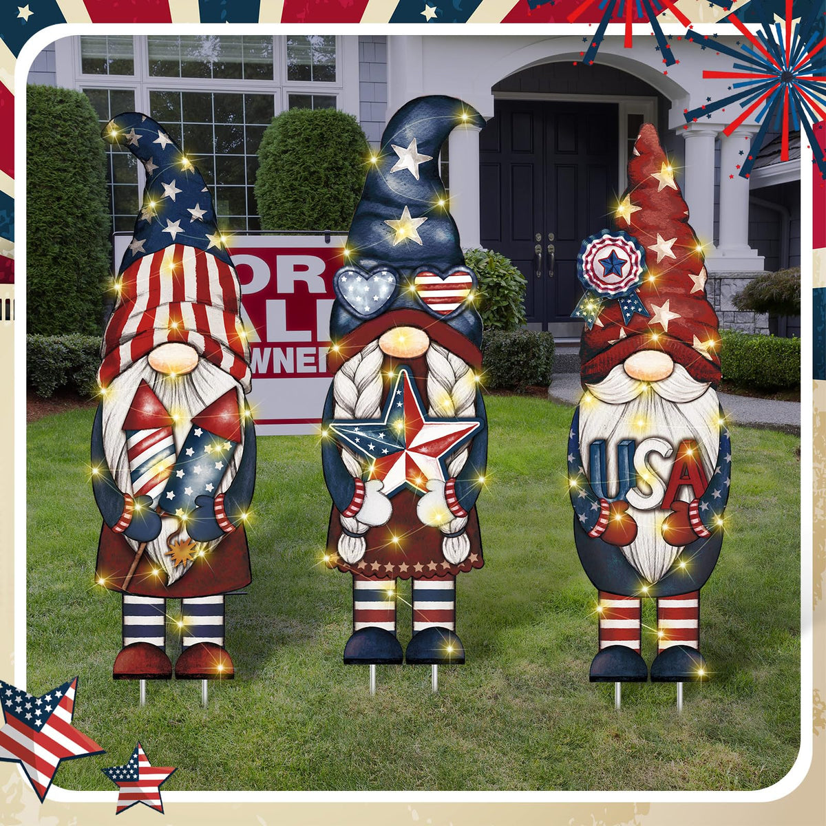 Memorywuu LED yard sign set provides simple, quick installation.