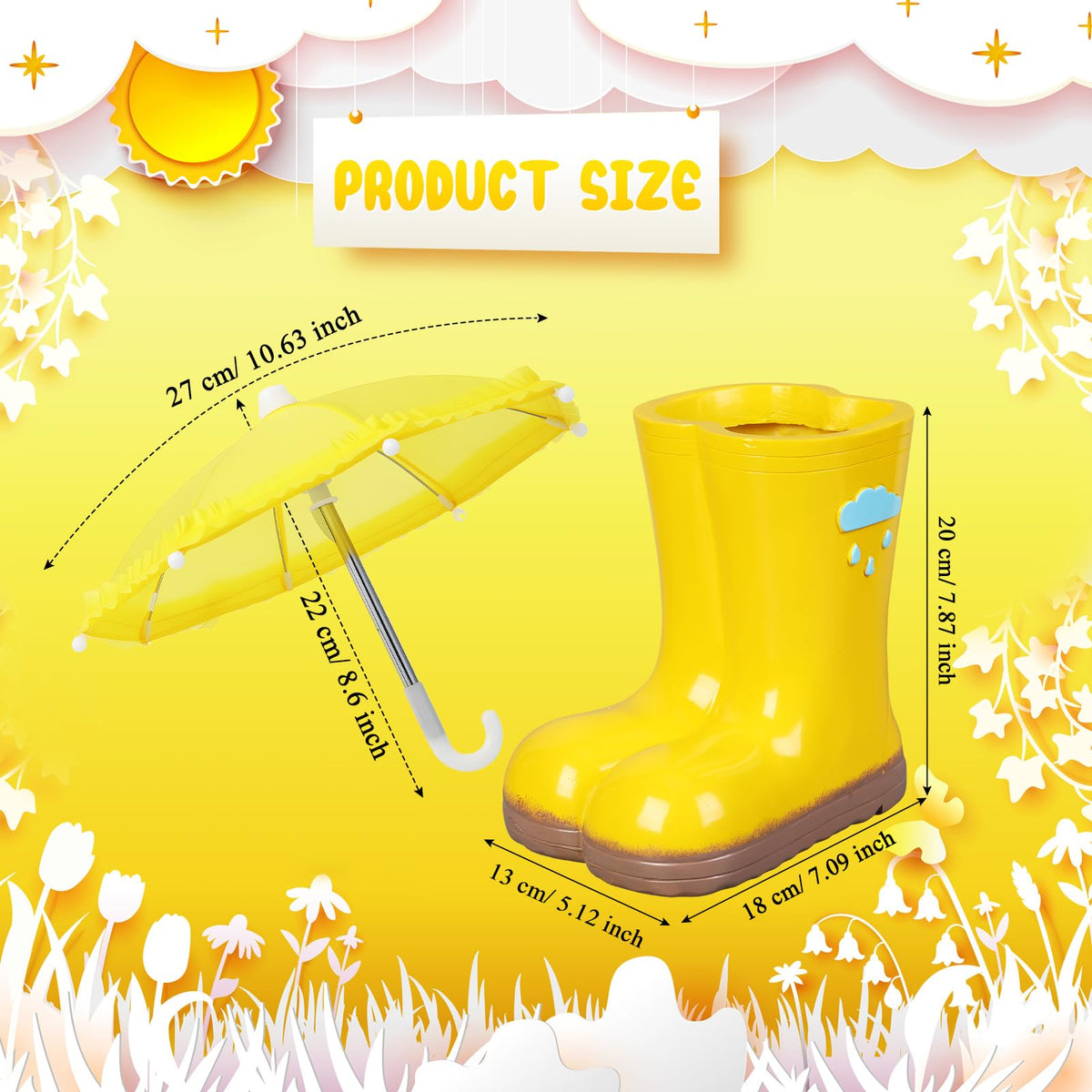 Memorywuu yellow umbrella decor adds whimsical charm for indoor or outdoor spaces.