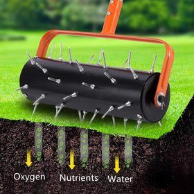 Mempa roller can be weighted with sand or stones for deeper aeration