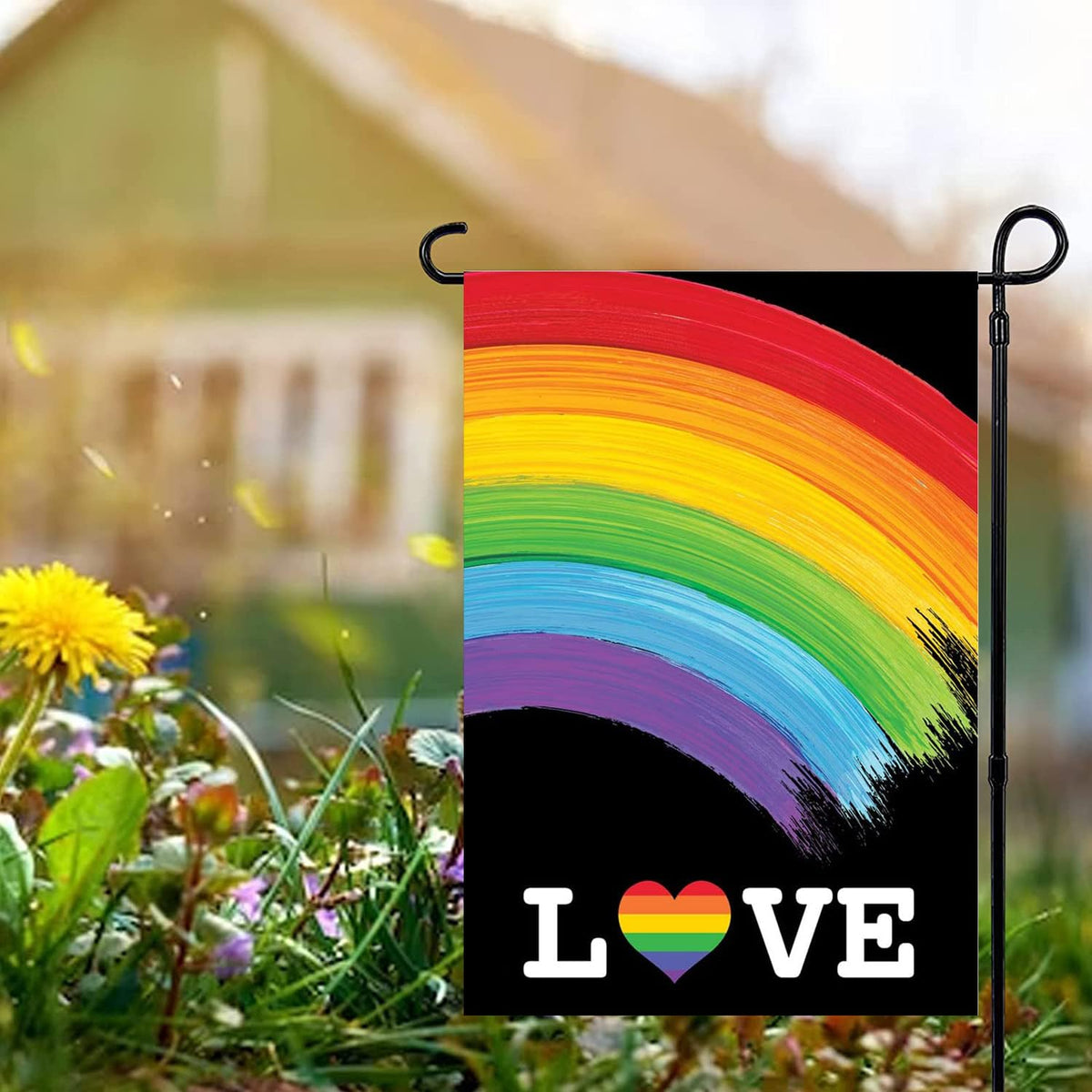 Menetop outdoor flag weather-resistant nylon burlap maintains color under sun.