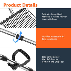 MENGBEI widened fork head prevents debris slip for faster turning and loading.