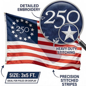 Menigma Betsy Ross circle design adds historic charm to patriotic displays.