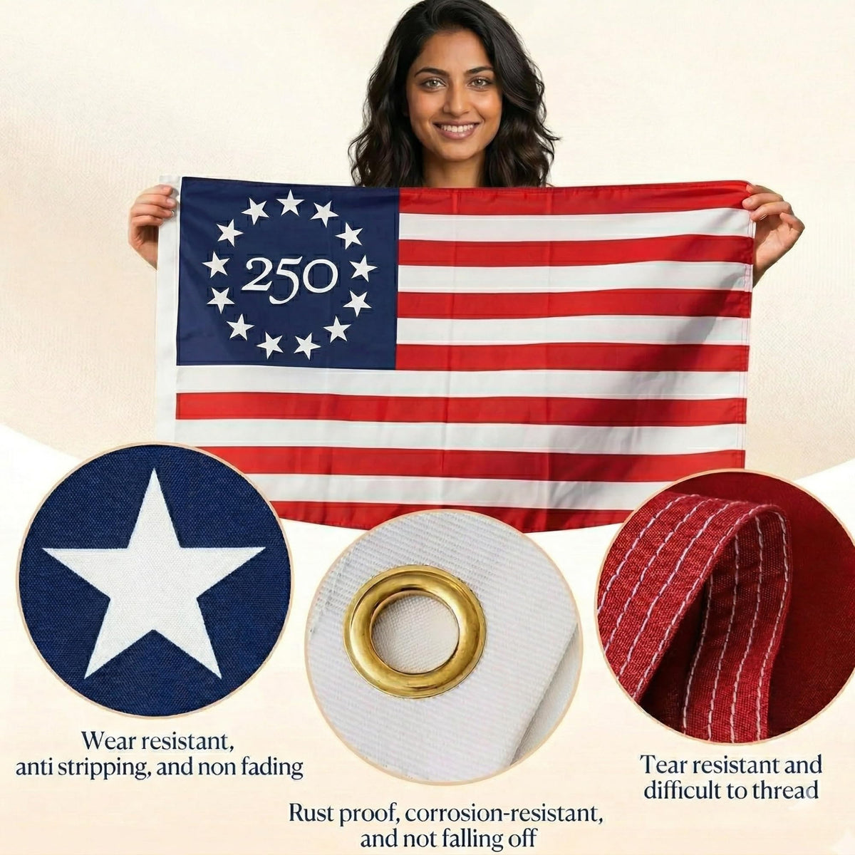 Menigma Outdoor flag features premium nylon durability for year-round porch and garden displays.